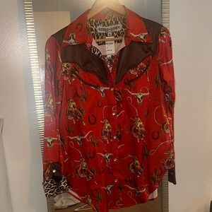 Rodeo Quincy Women’s Red Western Button-Down Shirt